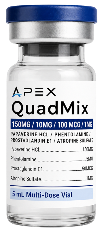 Product card transparent render for QuadMix lyophilized powder