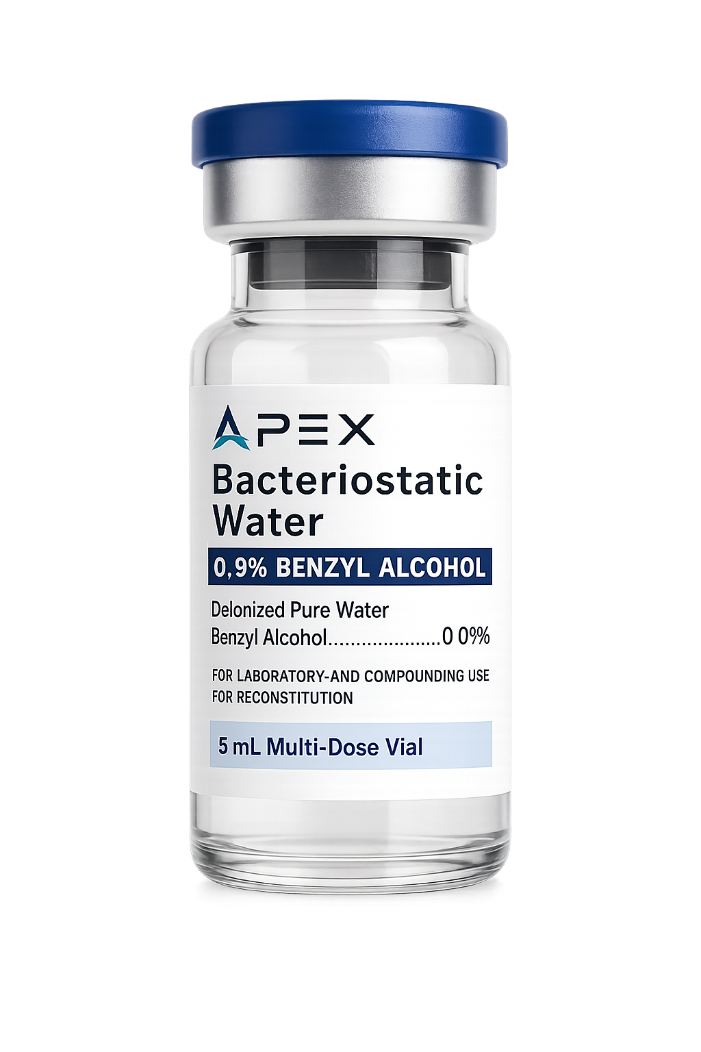 Product card transparent render for Bacteriostatic Water