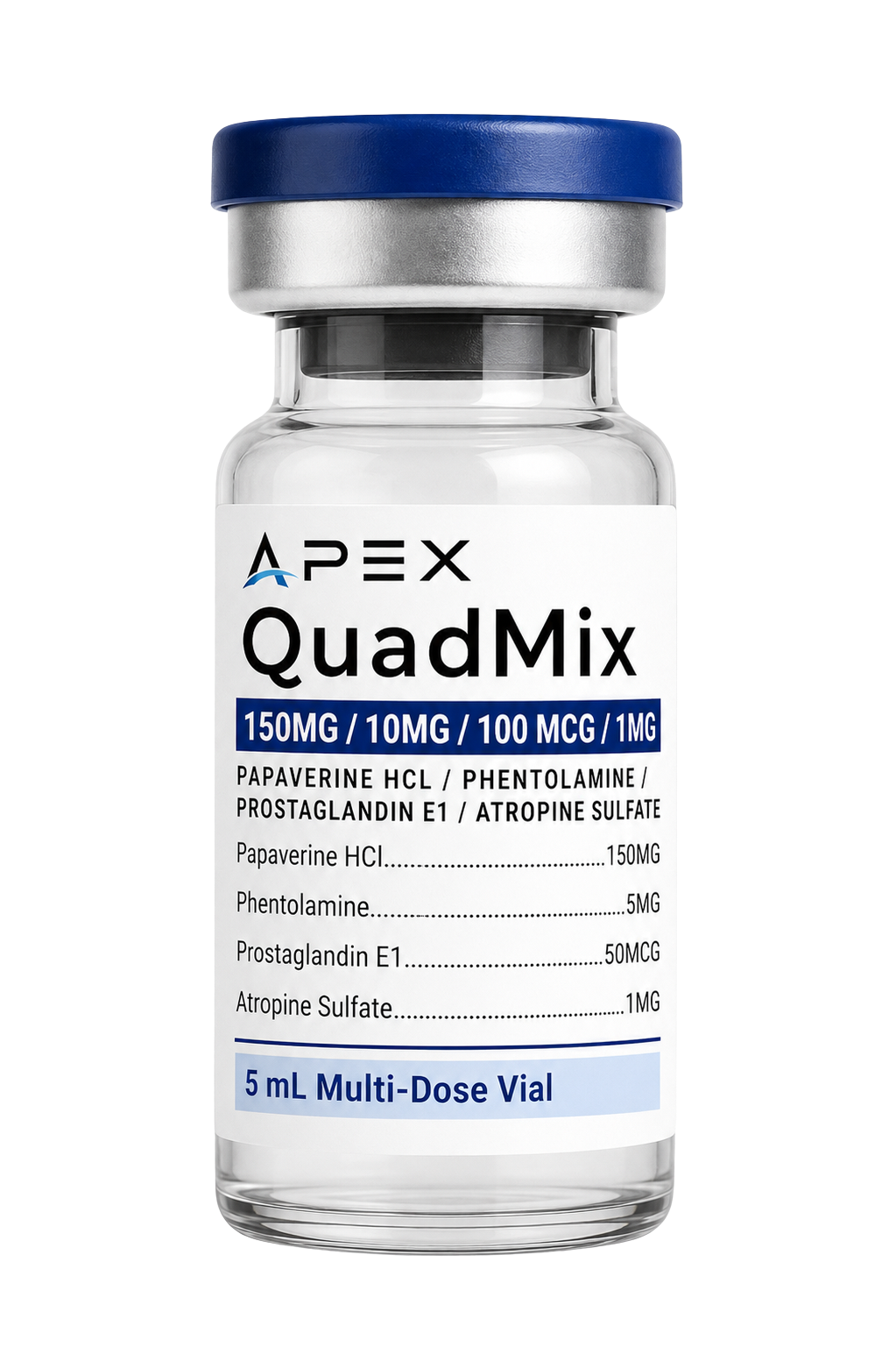 Product card transparent render for QuadMix lyophilized powder